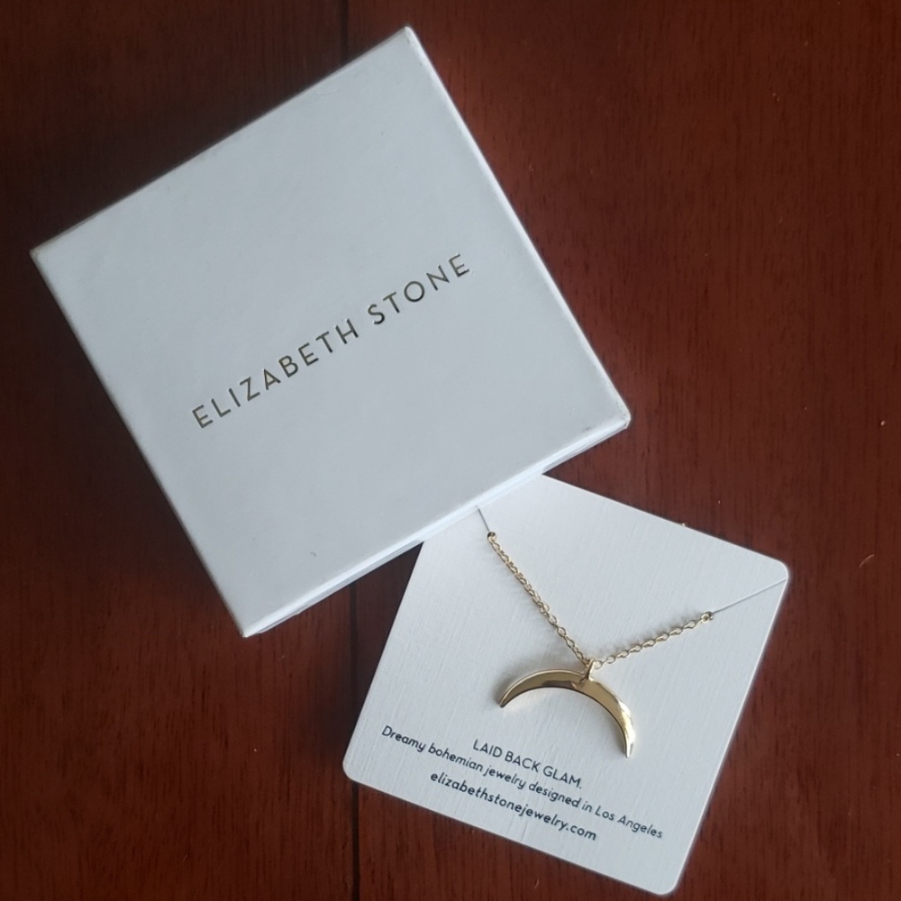 Elizabeth Stone New Moon Necklace